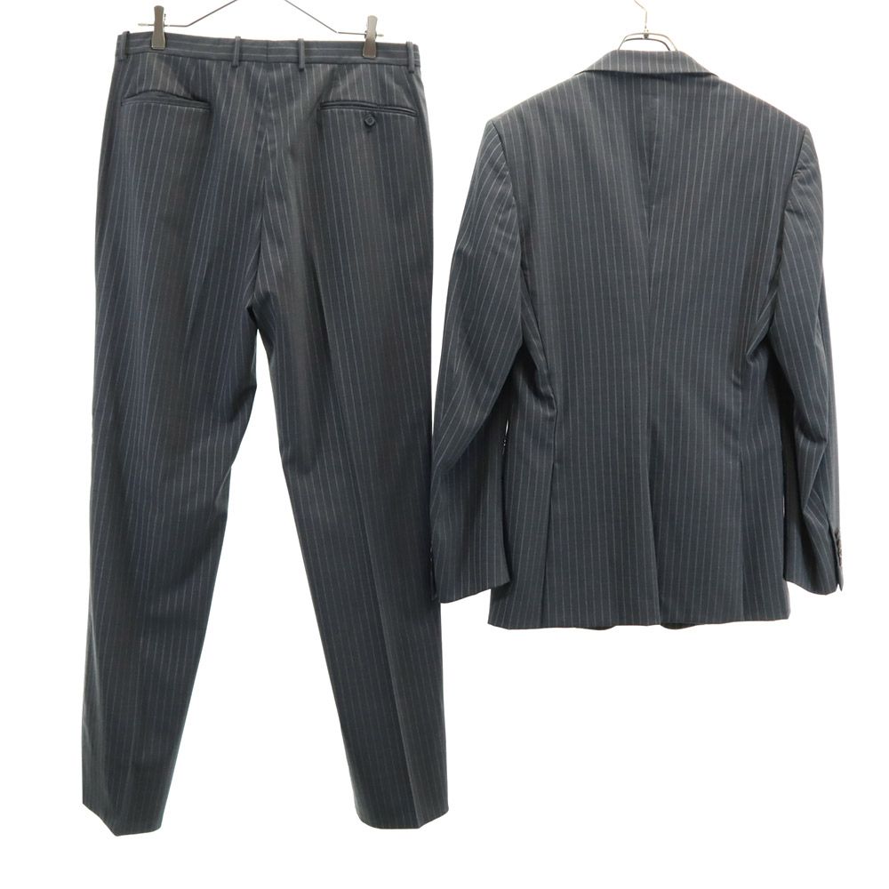 JIL SANDER ジルサンダー テーラーメイド ストライプ スーツ 上下 セットアップ 48 グレー系 ボタンフライ メンズ