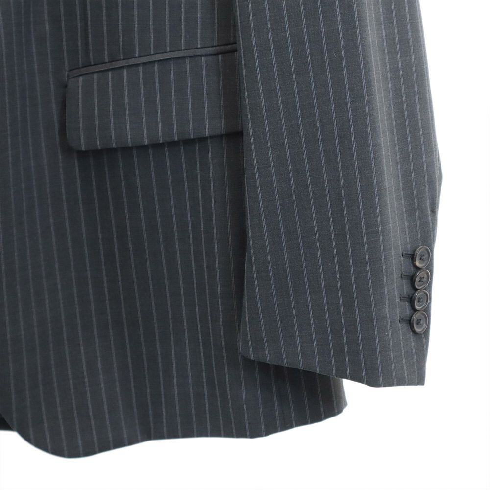JIL SANDER ジルサンダー テーラーメイド ストライプ スーツ 上下 セットアップ 48 グレー系 ボタンフライ メンズ