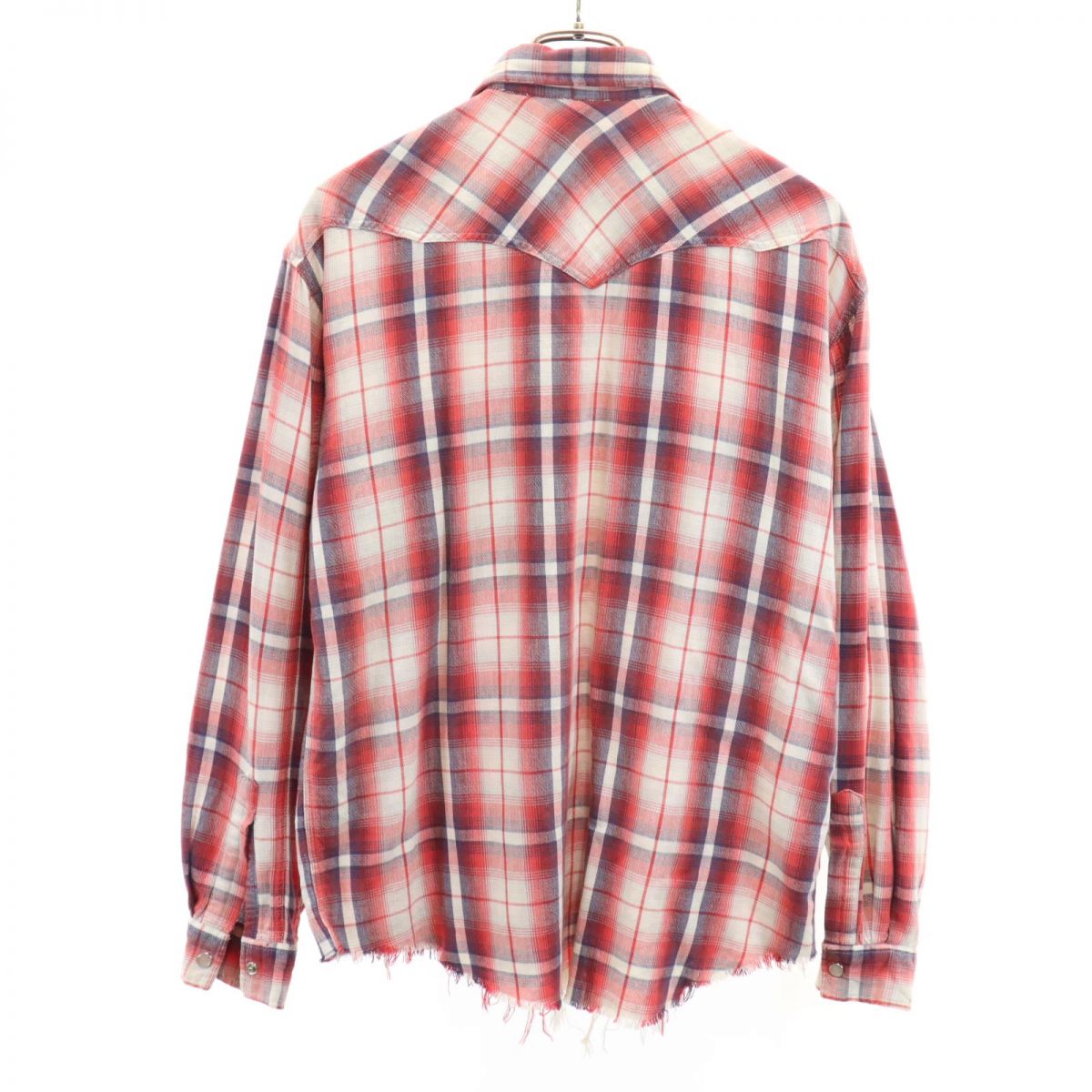 Levi's リーバイス 90s オールド チェック柄 長袖 ウエスタンシャツ S 赤系 メンズ