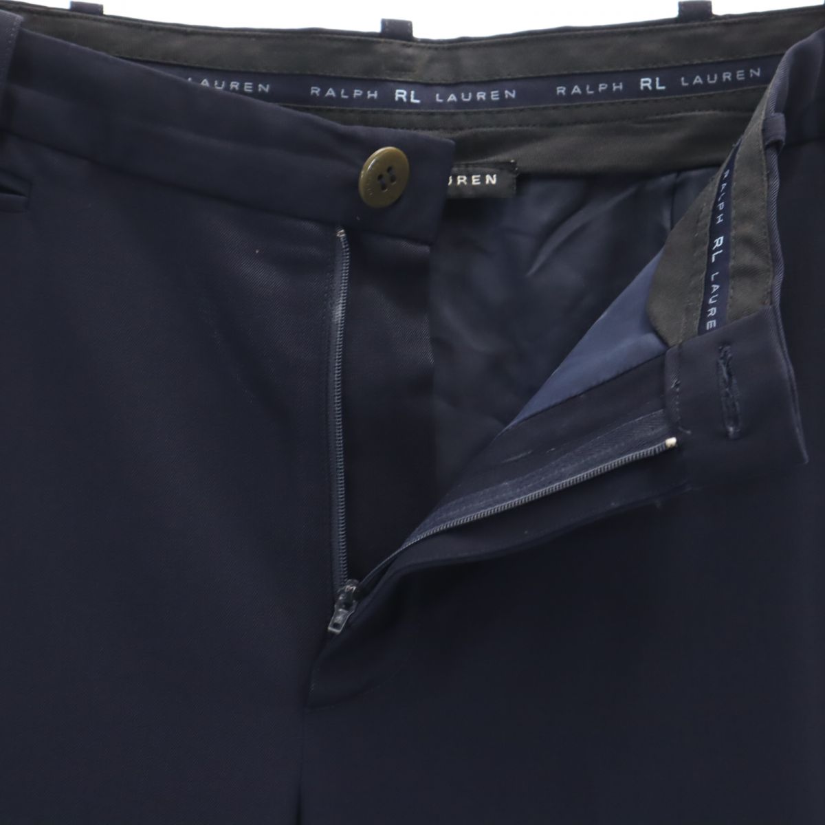 RALPH LAUREN ラルフローレン 日本製 ウール パンツスーツ 上下 セットアップ 9 ネイビー レディース