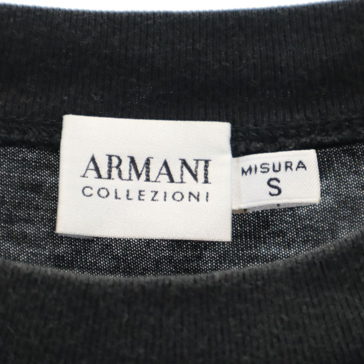ARMANI COLLEZIONI アルマーニコレッツォーニ 長袖 Tシャツ S ブラック系 ロンT メンズ