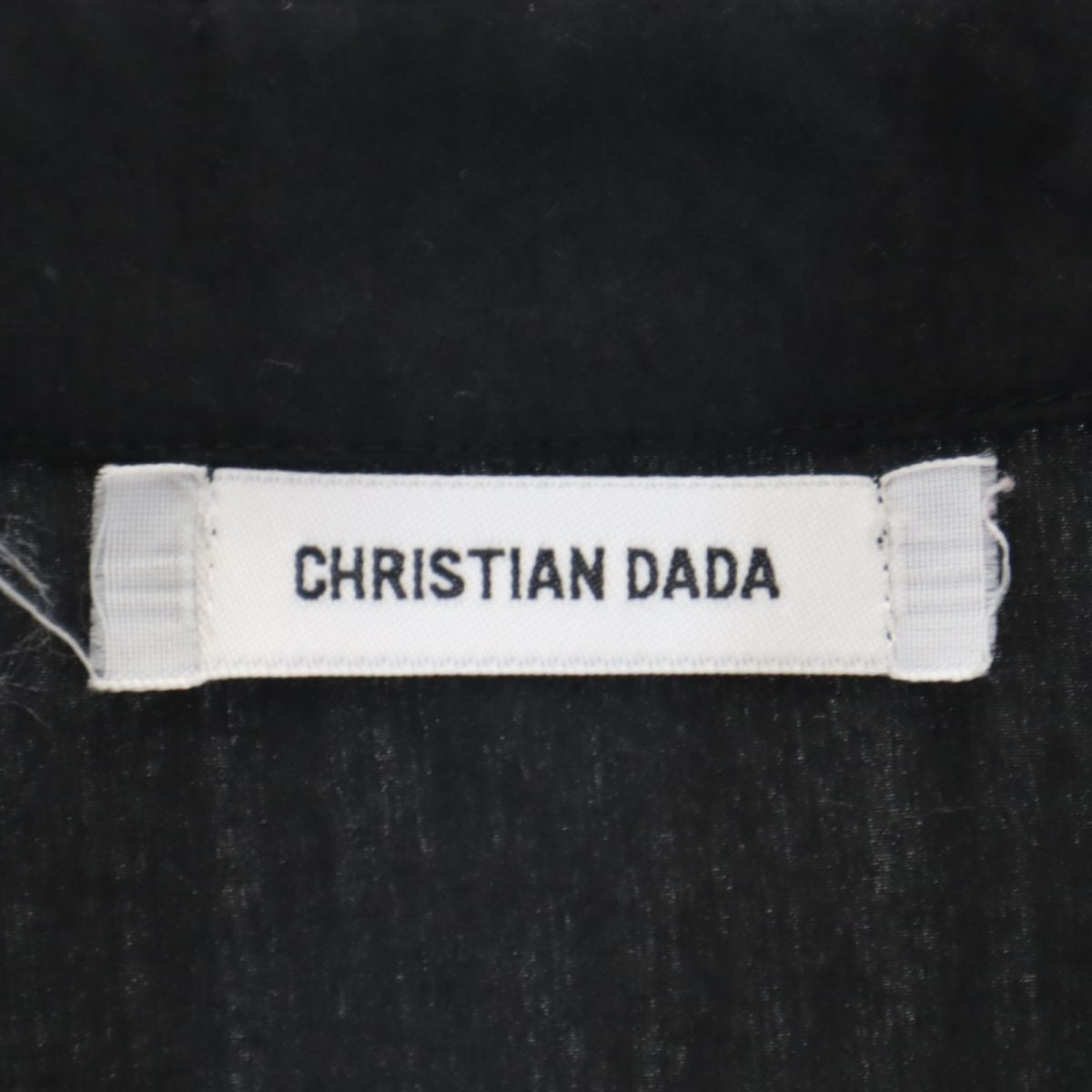 CHRISTIAN DADA クリスチャンダダ 長袖 ノーカラーシャツ 34 ブラック系 レディース