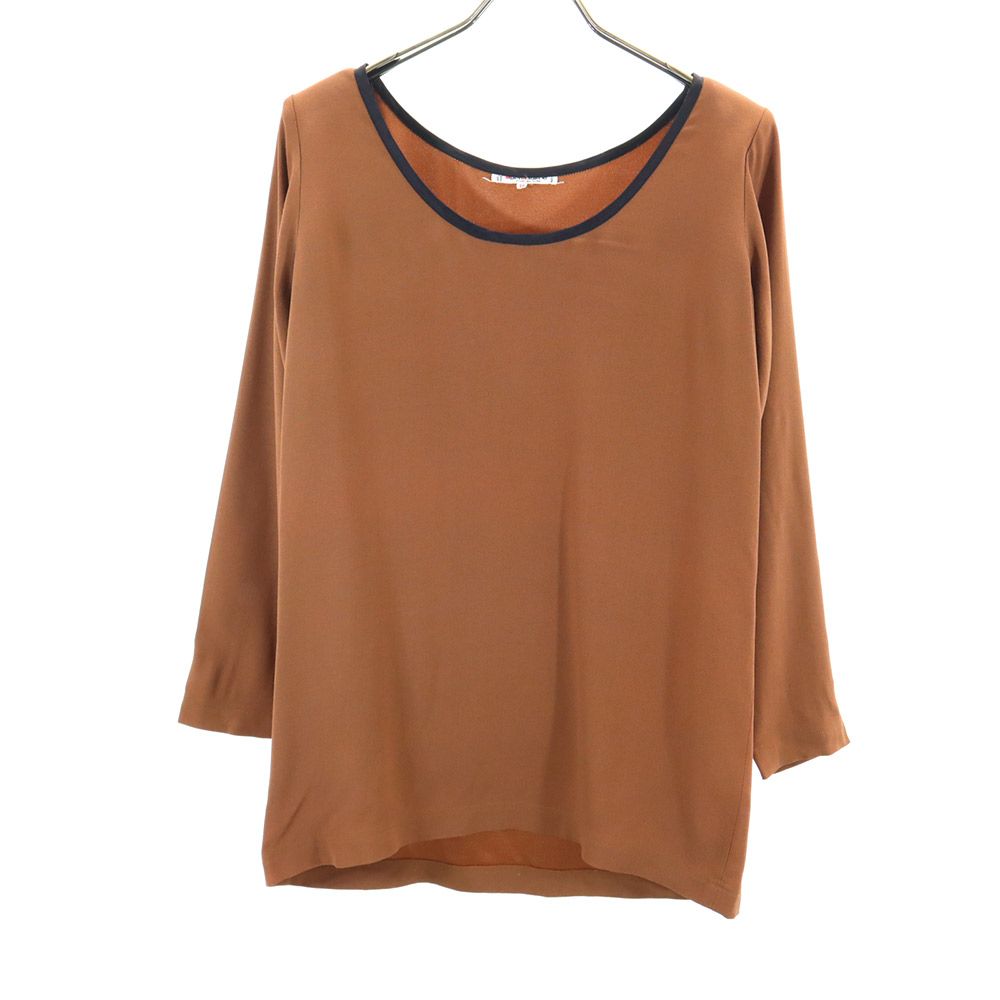 SAINT LAURENT サンローラン フランス製 オールド 長袖 カットソー 38 ブラウン系 肩パット レディース