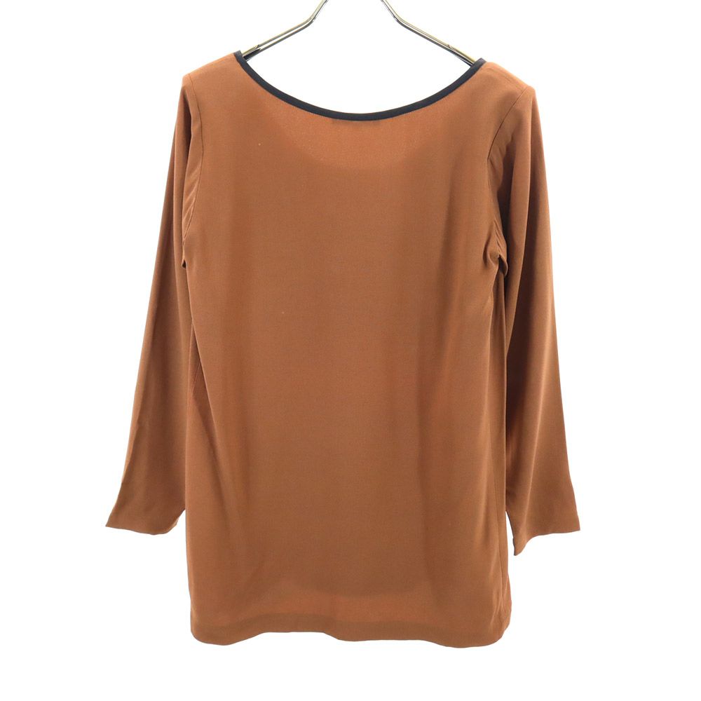 SAINT LAURENT サンローラン フランス製 オールド 長袖 カットソー 38 ブラウン系 肩パット レディース