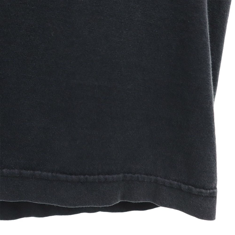 プリント 長袖 Tシャツ ブラック系 ロンT メンズ