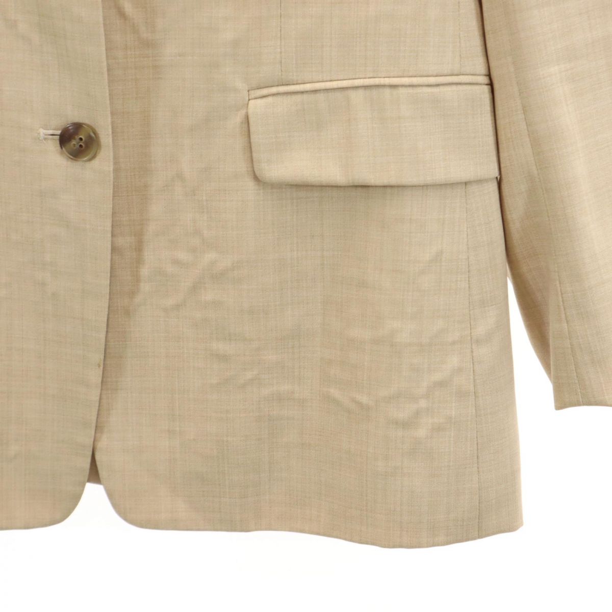 Aquascutum アクアスキュータム 日本製 ウール テーラードジャケット 9 ベージュ系 レディース