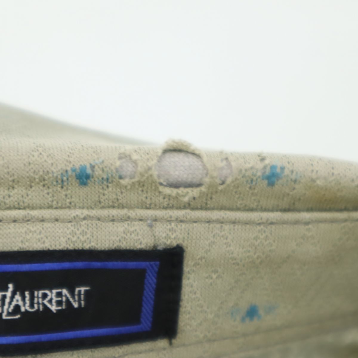 YVES SAINT LAURENT イヴサンローラン 90s オールド 長袖 ポロシャツ L カーキ メンズ