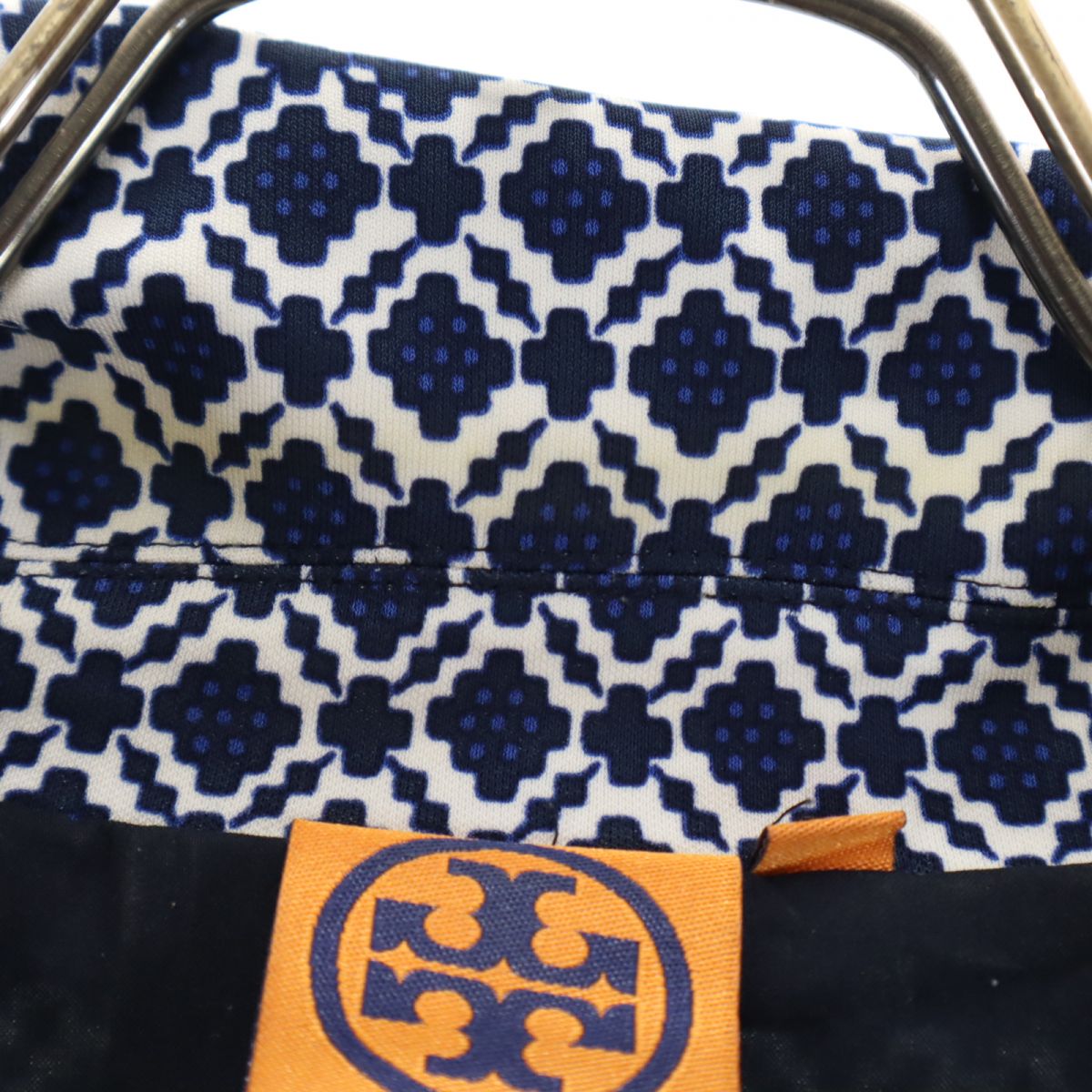 Tory Burch トリーバーチ 長袖 テーラードジャケット S ホワイト×ブルー レディース