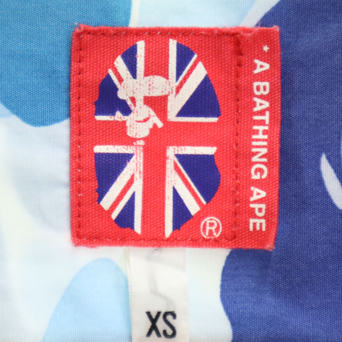 A BATHING APE アベイシングエイプ 総柄 長袖 シャツ XS ブルー系 メンズ