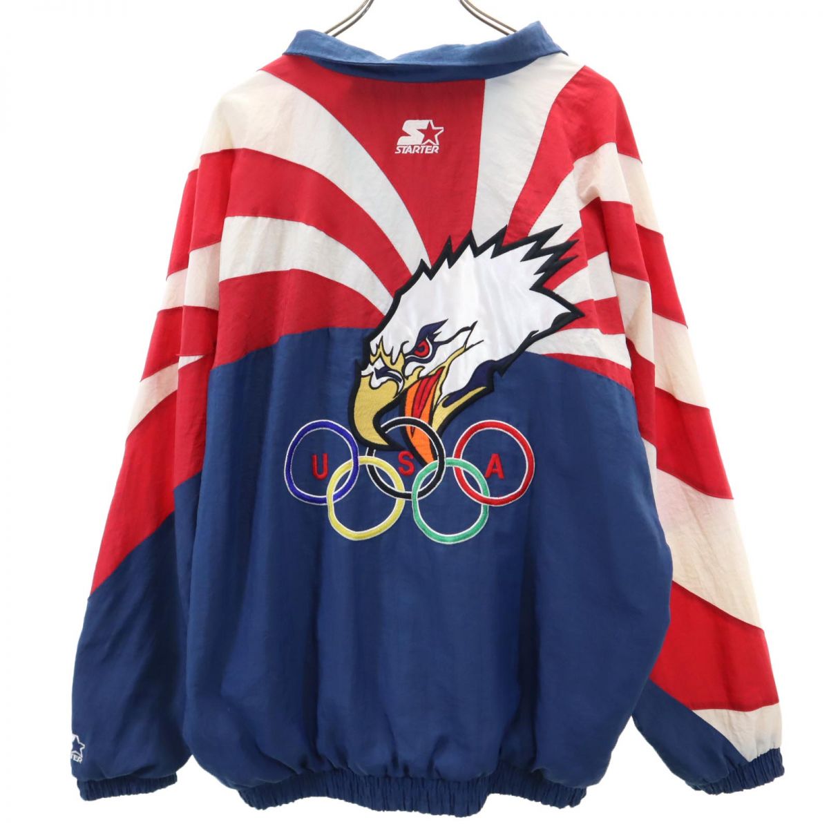 STARTER スターター 90s オールド オリンピック ナイロンジャケット XL ネイビー系 メンズ