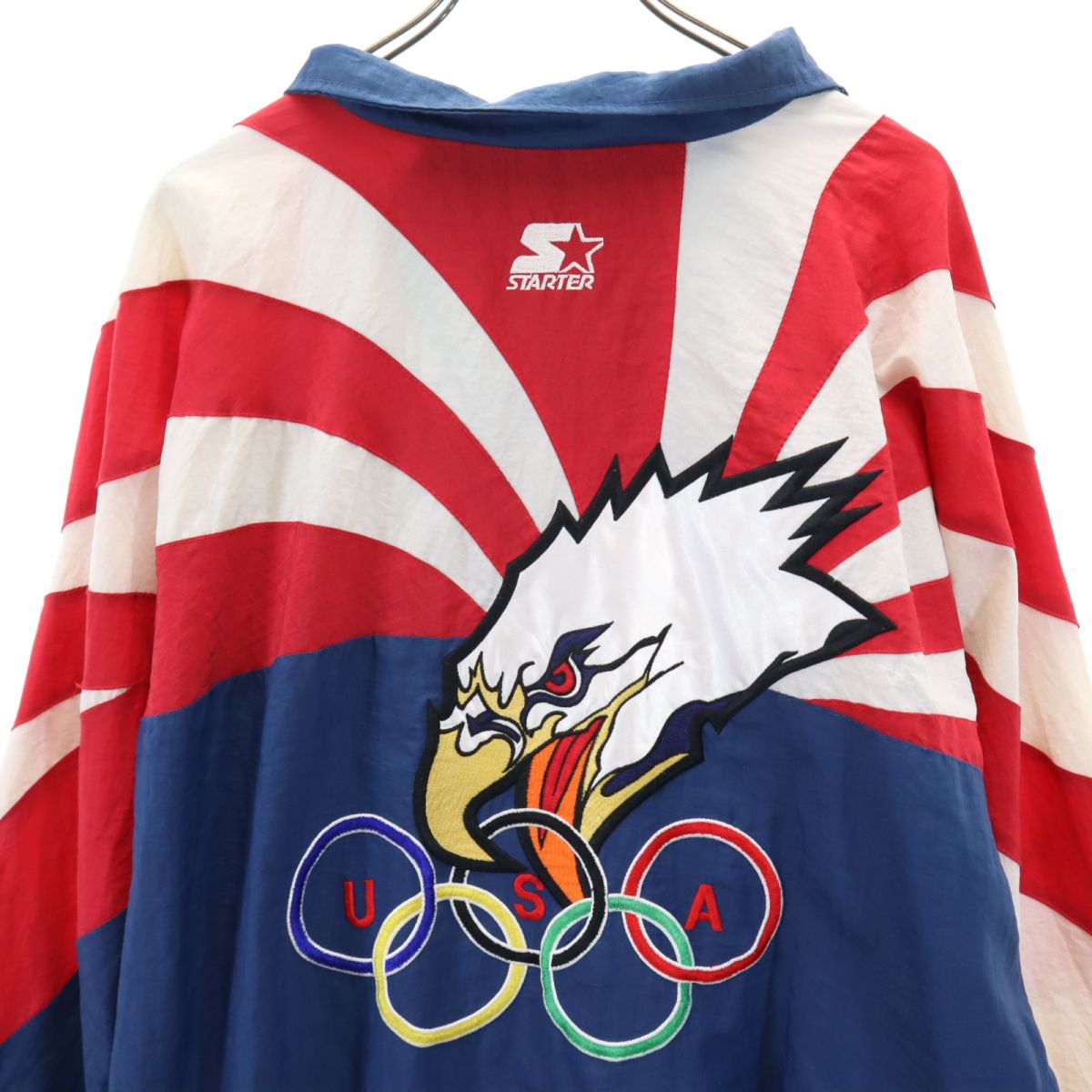 STARTER スターター 90s オールド オリンピック ナイロンジャケット XL ネイビー系 メンズ