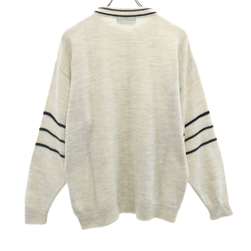 Billi 90s オールド イタリア製 長袖 ウールブレンド セーター 48 ホワイト系 ニット メンズ