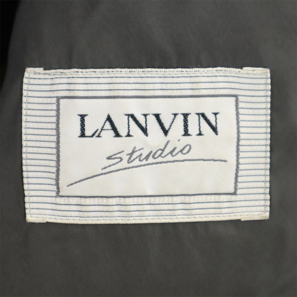 LANVIN ランバン ウール ストライプ柄 ダブル スーツ 上下 セットアップ M48-35/M48-35-85 グレー Studio メンズ