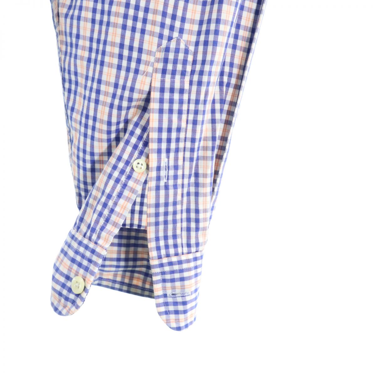 J.CREW ジェイクルー 90s 巨人タグ オールド チェック柄 長袖 ボタンダウンシャツ S ブルー系 メンズ