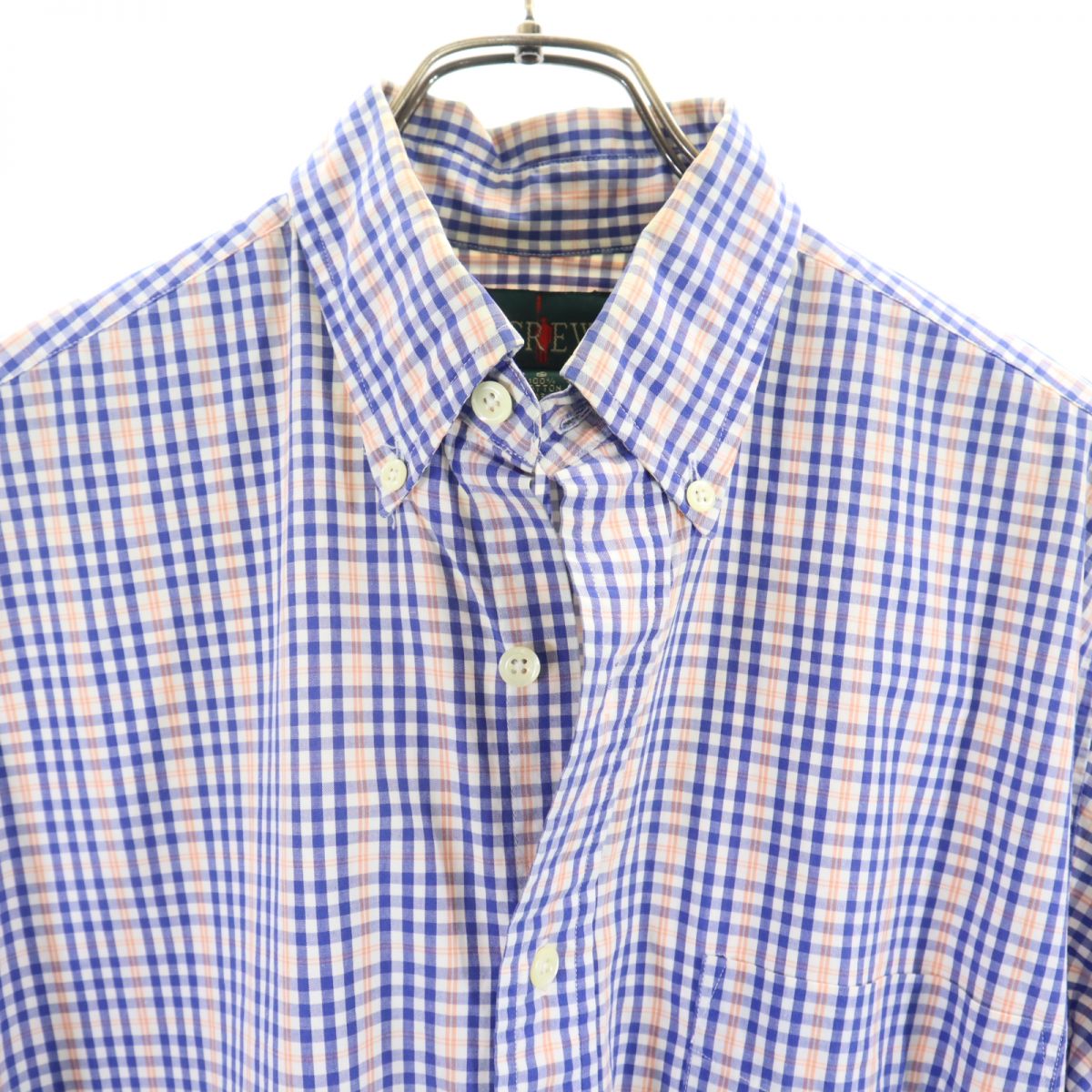 J.CREW ジェイクルー 90s 巨人タグ オールド チェック柄 長袖 ボタンダウンシャツ S ブルー系 メンズ