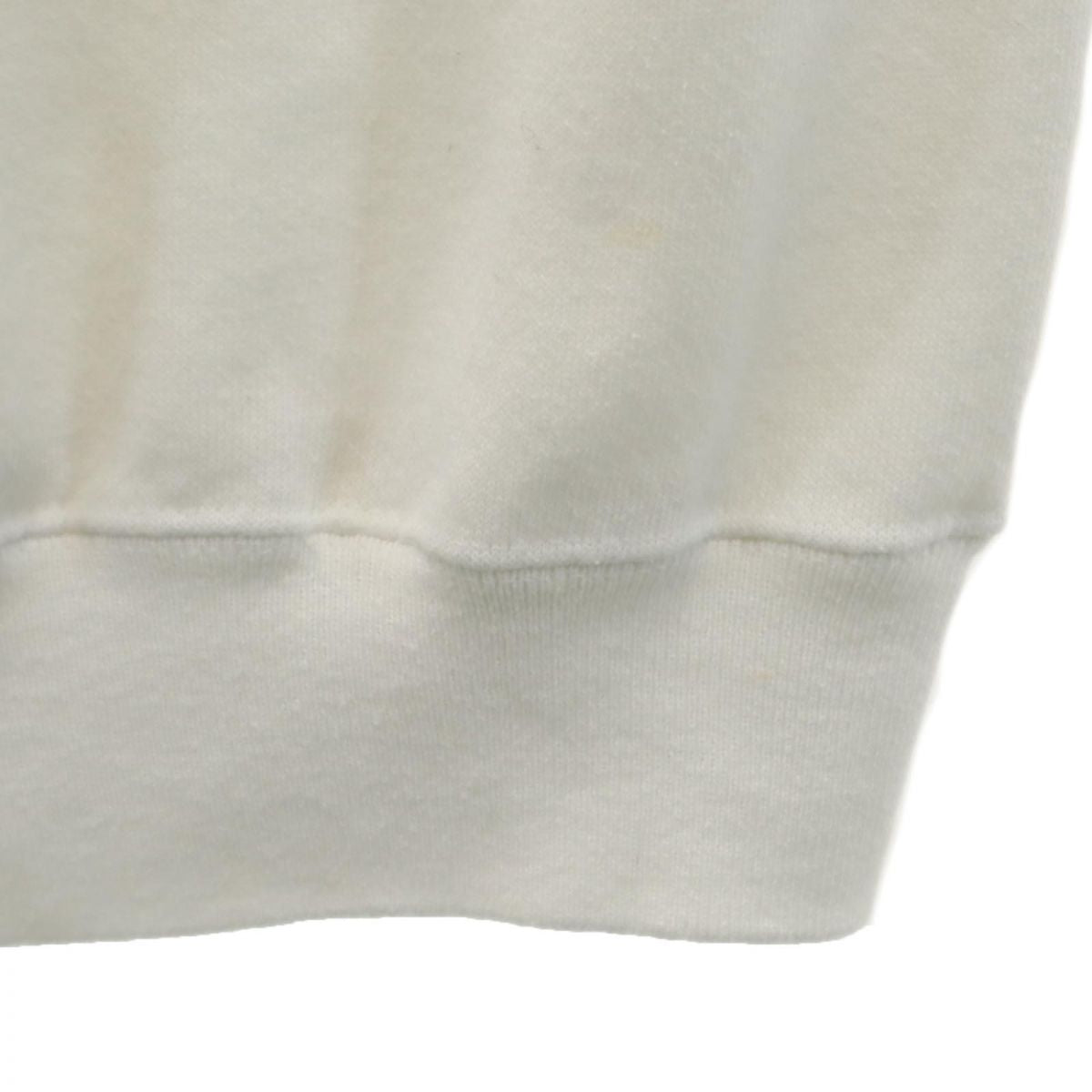 Hanes ヘインズ 80s USA製 ヴィンテージ 長袖 トレーナー L ホワイト系 スウェット 裏起毛 メンズ