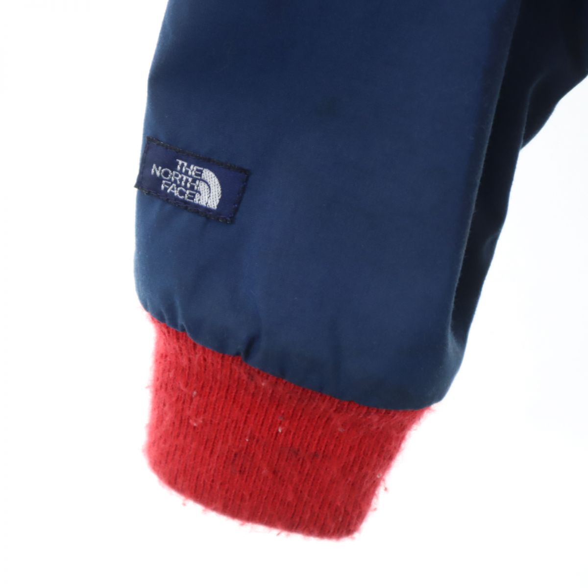 ザノースフェイス USA製 90s ハーフジップ アウトドアジャケット M ネイビー×レッド THE NORTH FACE メンズ
