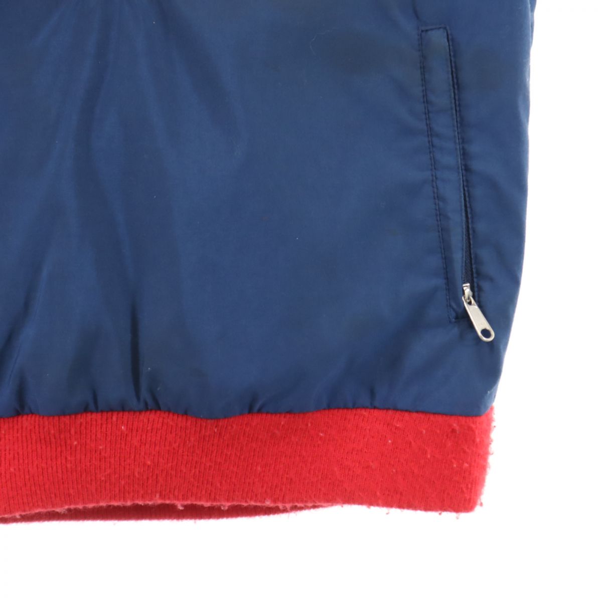 ザノースフェイス USA製 90s ハーフジップ アウトドアジャケット M ネイビー×レッド THE NORTH FACE メンズ