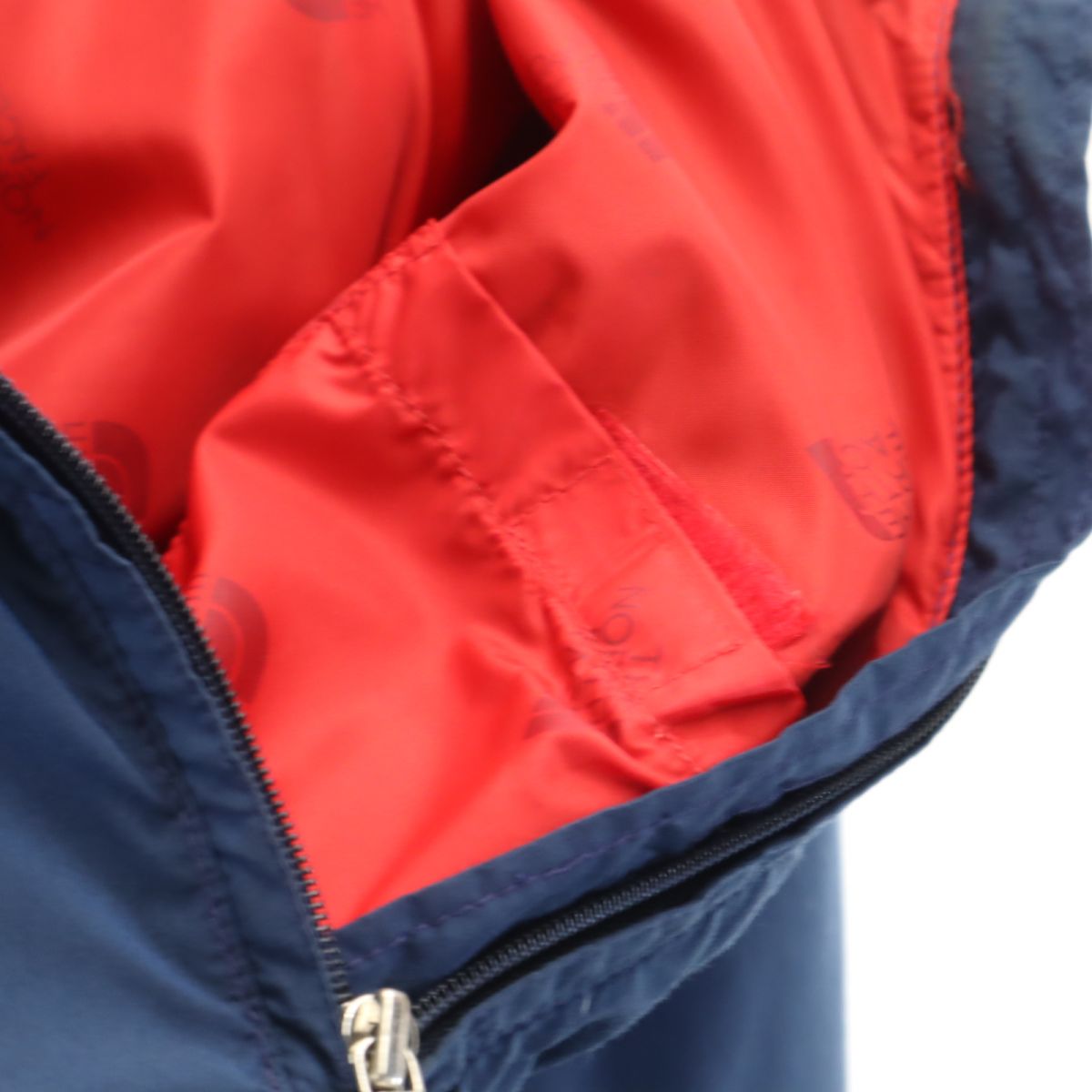 ザノースフェイス USA製 90s ハーフジップ アウトドアジャケット M ネイビー×レッド THE NORTH FACE メンズ