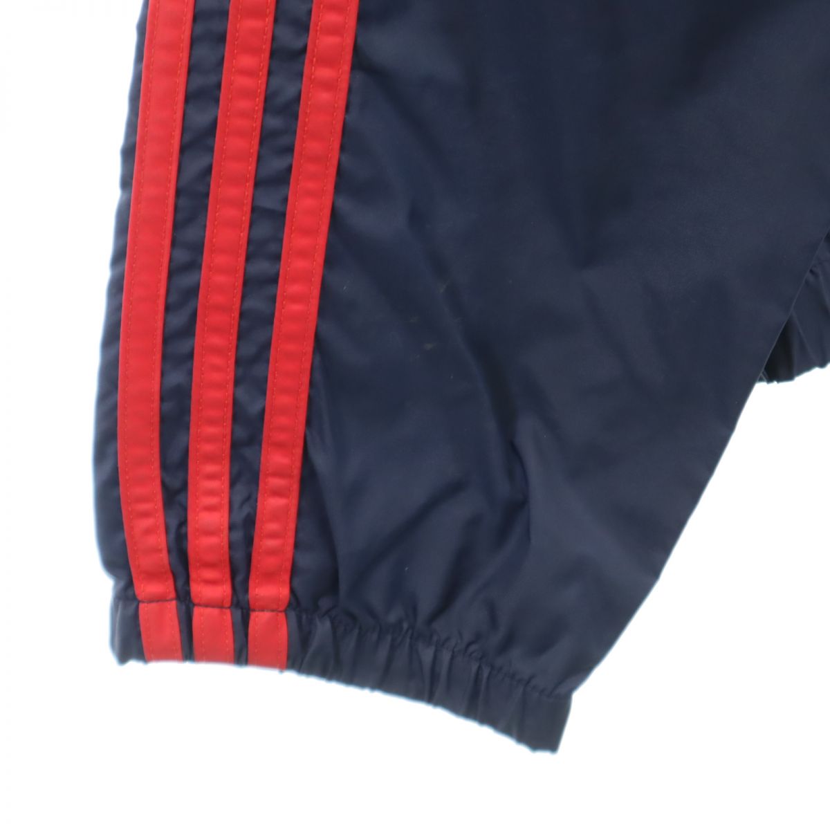 adidas アディダス 80s ヴィンテージ トレフォイルロゴ ジャケット M ネイビー 裏メッシュ切り替え フード メンズ