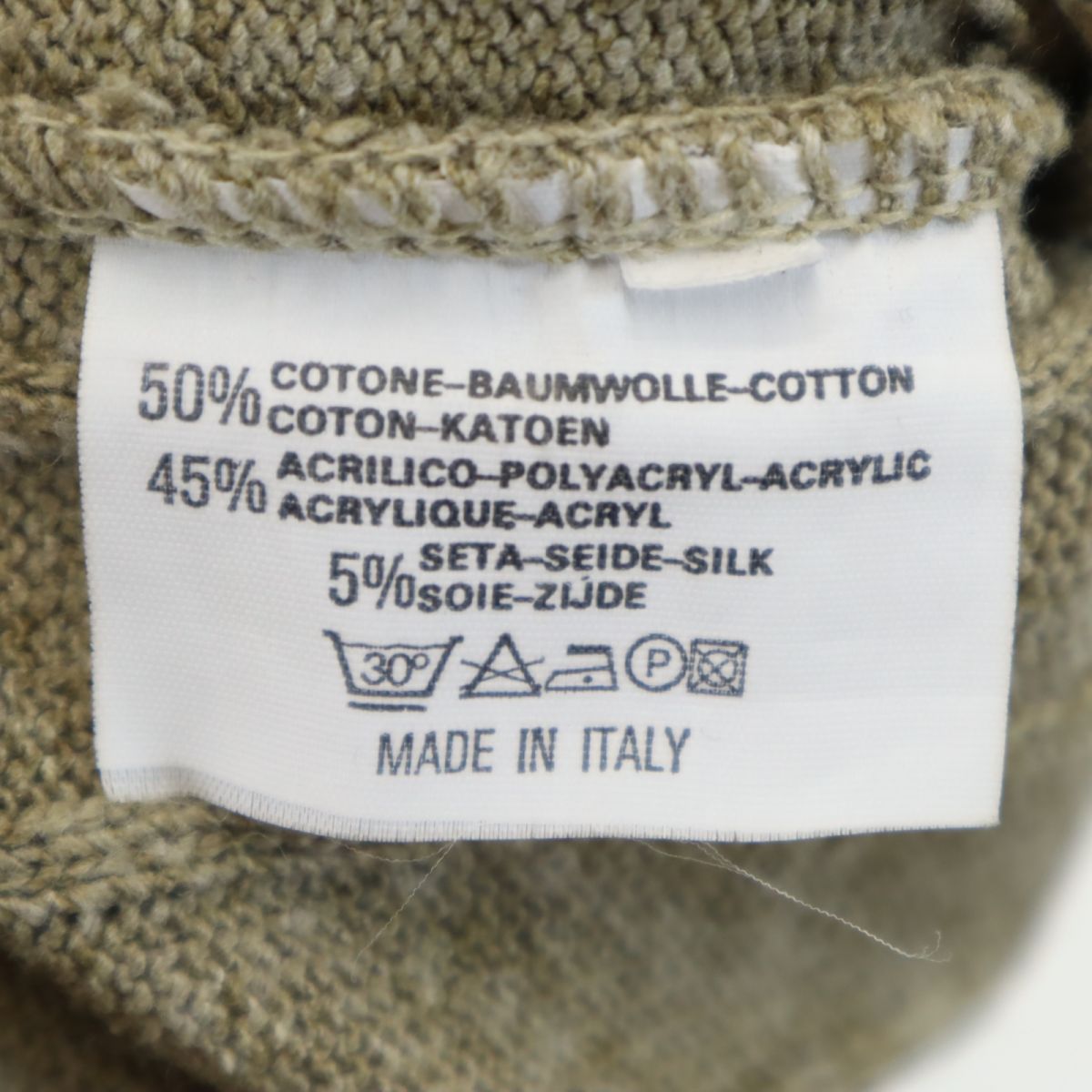 JAGUAR SPORTS ジャガースポーツ 90s イタリア製 オールド 長袖 Vネック セーター グリーン系 ニット メンズ