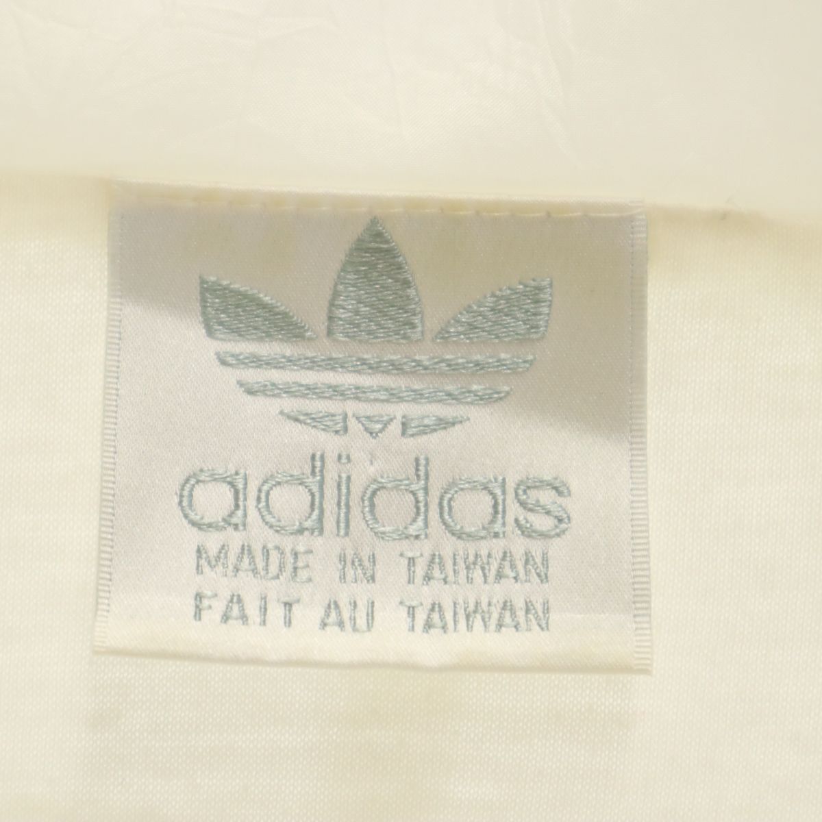 adidas アディダス 80s トレイフォイルロゴ ヴィンテージ ジップジャケット ホワイト メンズ