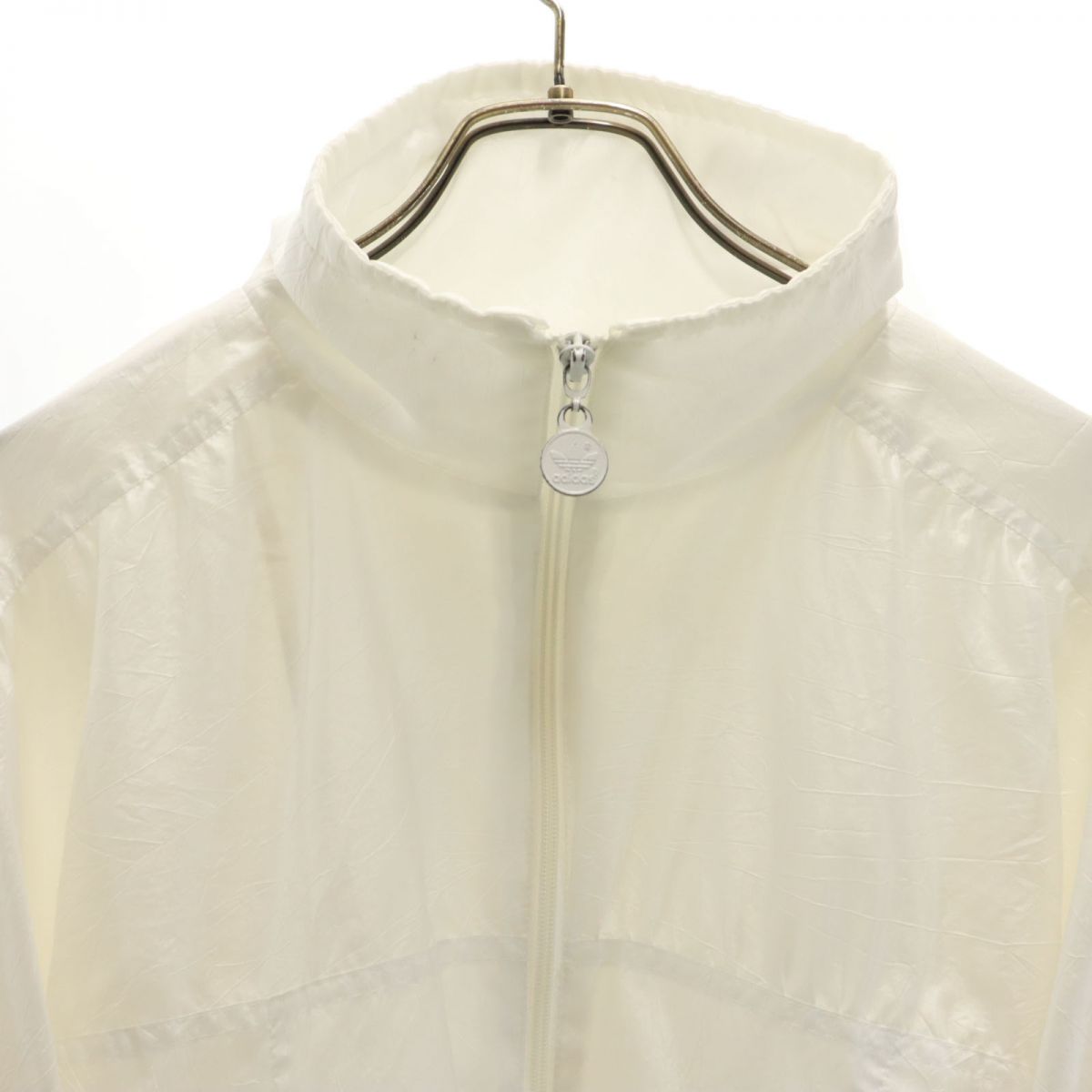 adidas アディダス 80s トレイフォイルロゴ ヴィンテージ ジップジャケット ホワイト メンズ