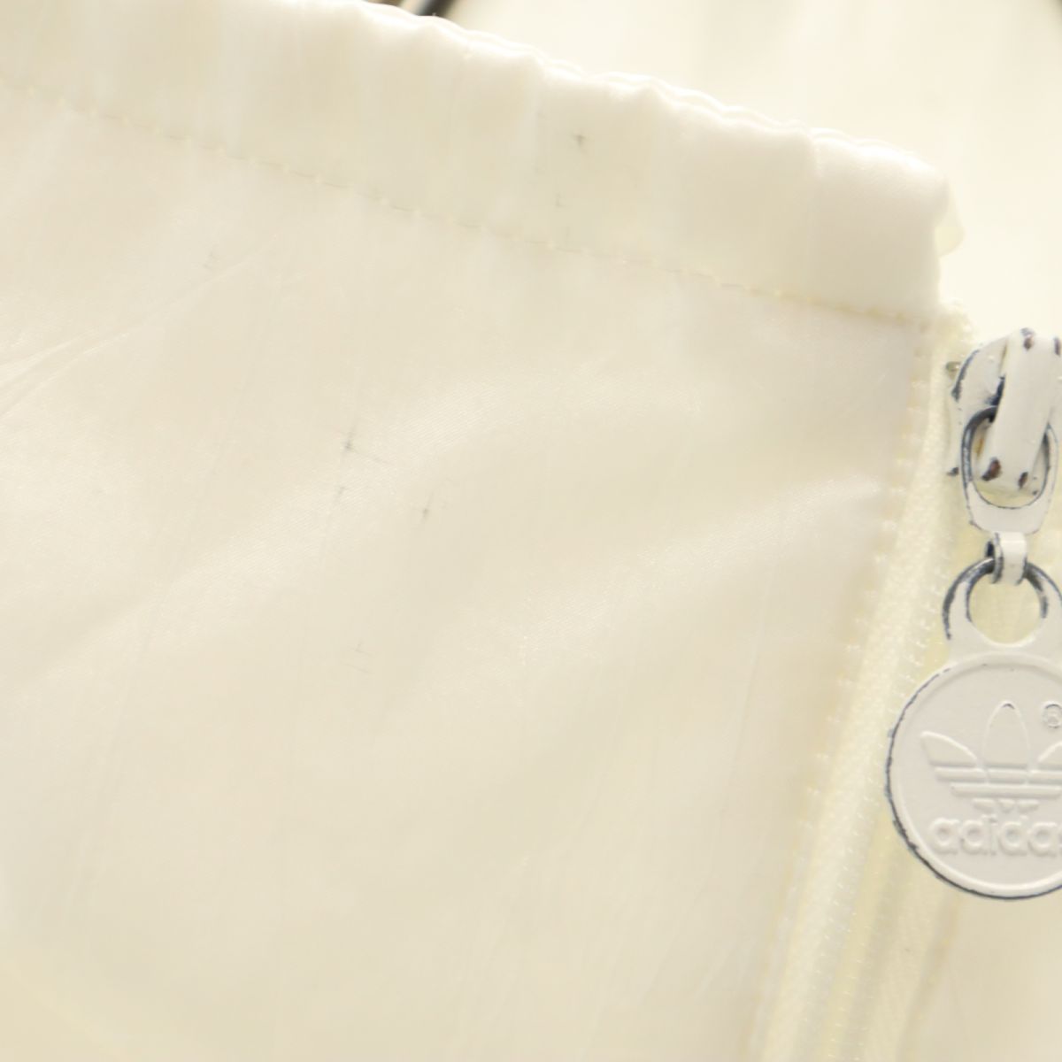 adidas アディダス 80s トレイフォイルロゴ ヴィンテージ ジップジャケット ホワイト メンズ