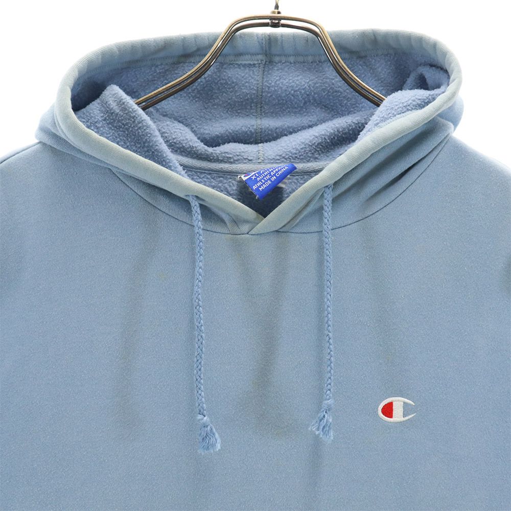 Champion チャンピオン 長袖 パーカー XL ブルー 裏起毛 メンズ