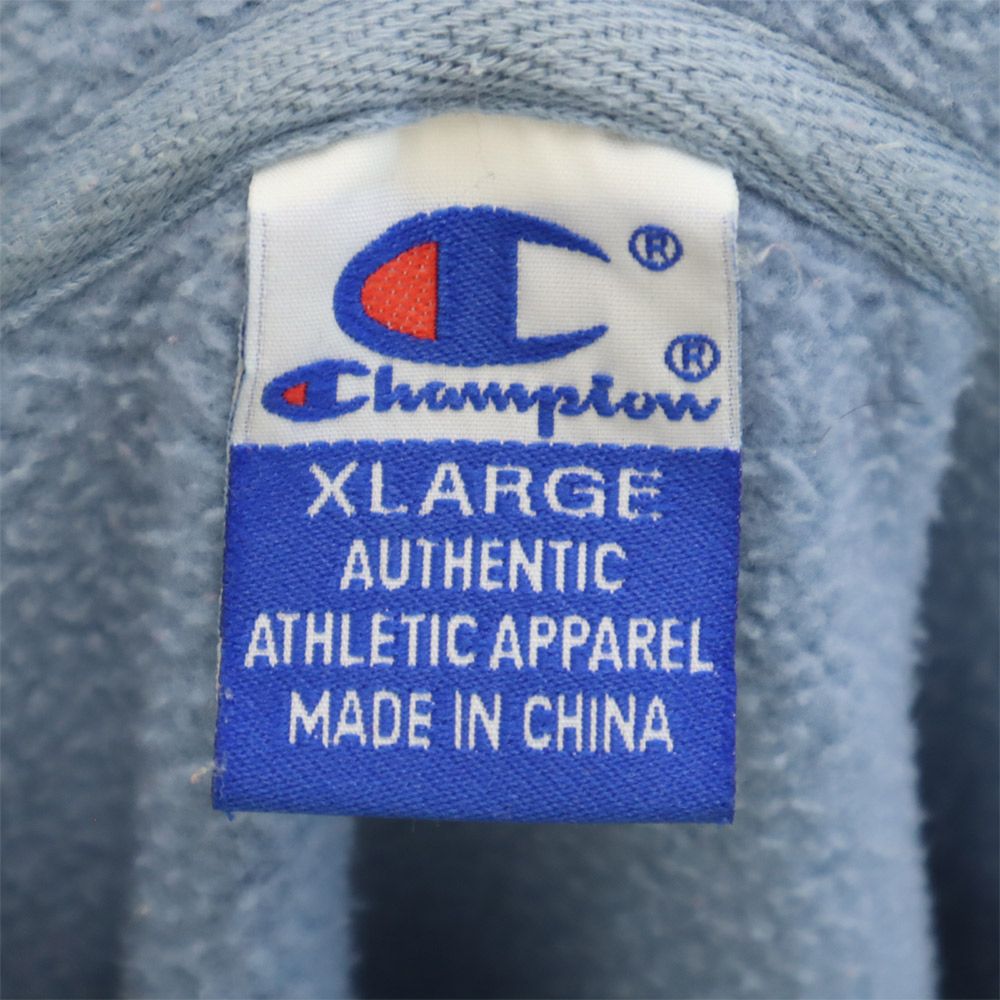 Champion チャンピオン 長袖 パーカー XL ブルー 裏起毛 メンズ