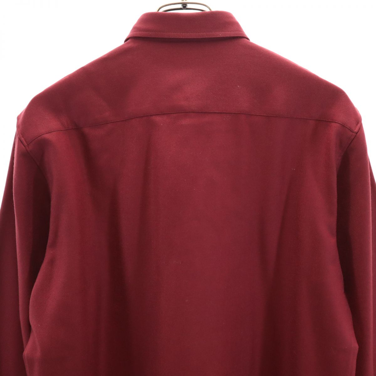 Pierre Cardin ピエールカルダン ウール 長袖 シャツ M レッド メンズ