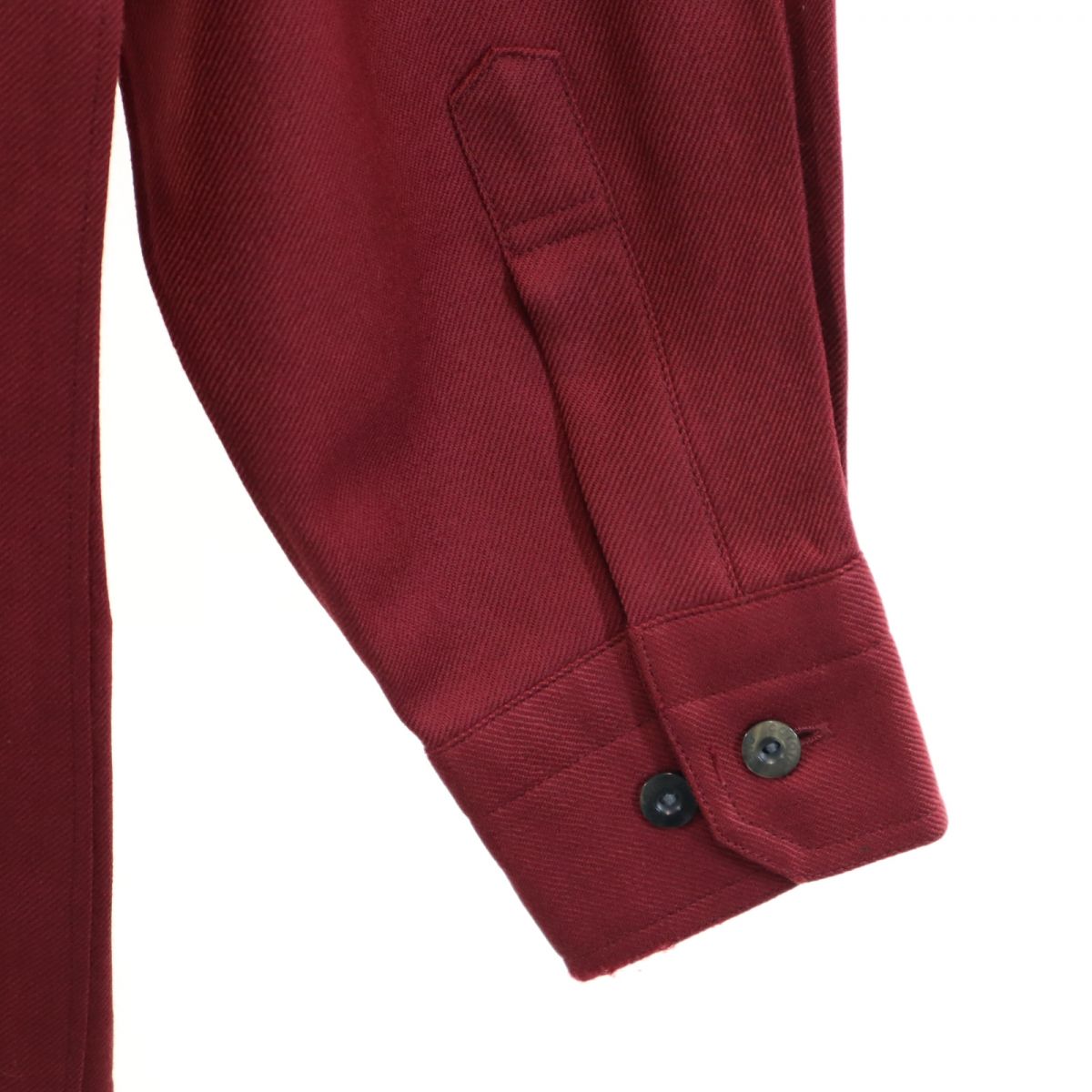 Pierre Cardin ピエールカルダン ウール 長袖 シャツ M レッド メンズ