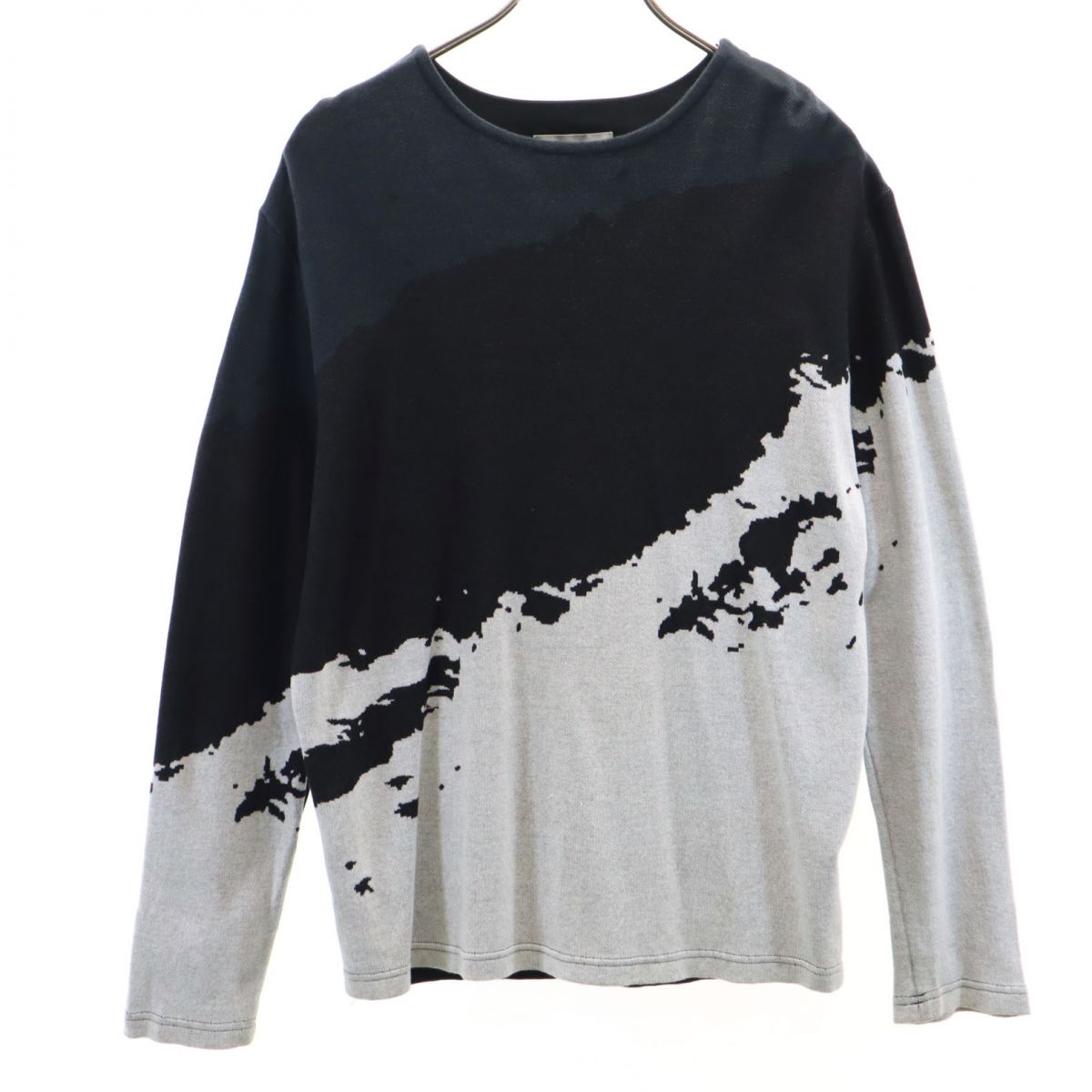 WRAPINKNOT ラッピンノット 長袖 ストレッチ カットソー 2 ブラック系 ニット メンズ