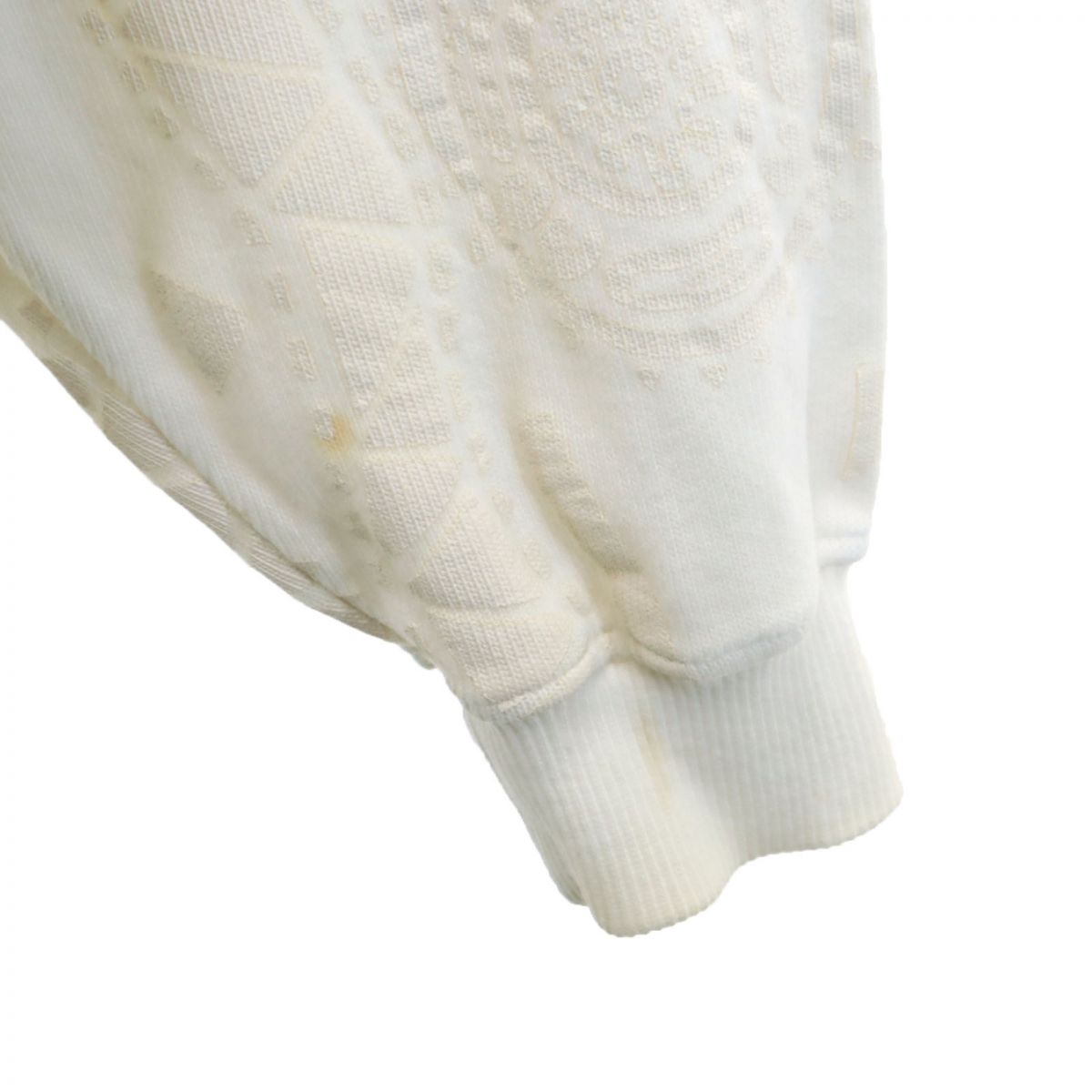 santa fe サンタフェ 日本製 総柄 長袖 トレーナー 3 ホワイト系 メンズ