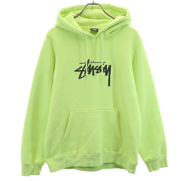 ステューシー 長袖 スウェットパーカー M イエロー系 STUSSY 裏起毛 メンズ