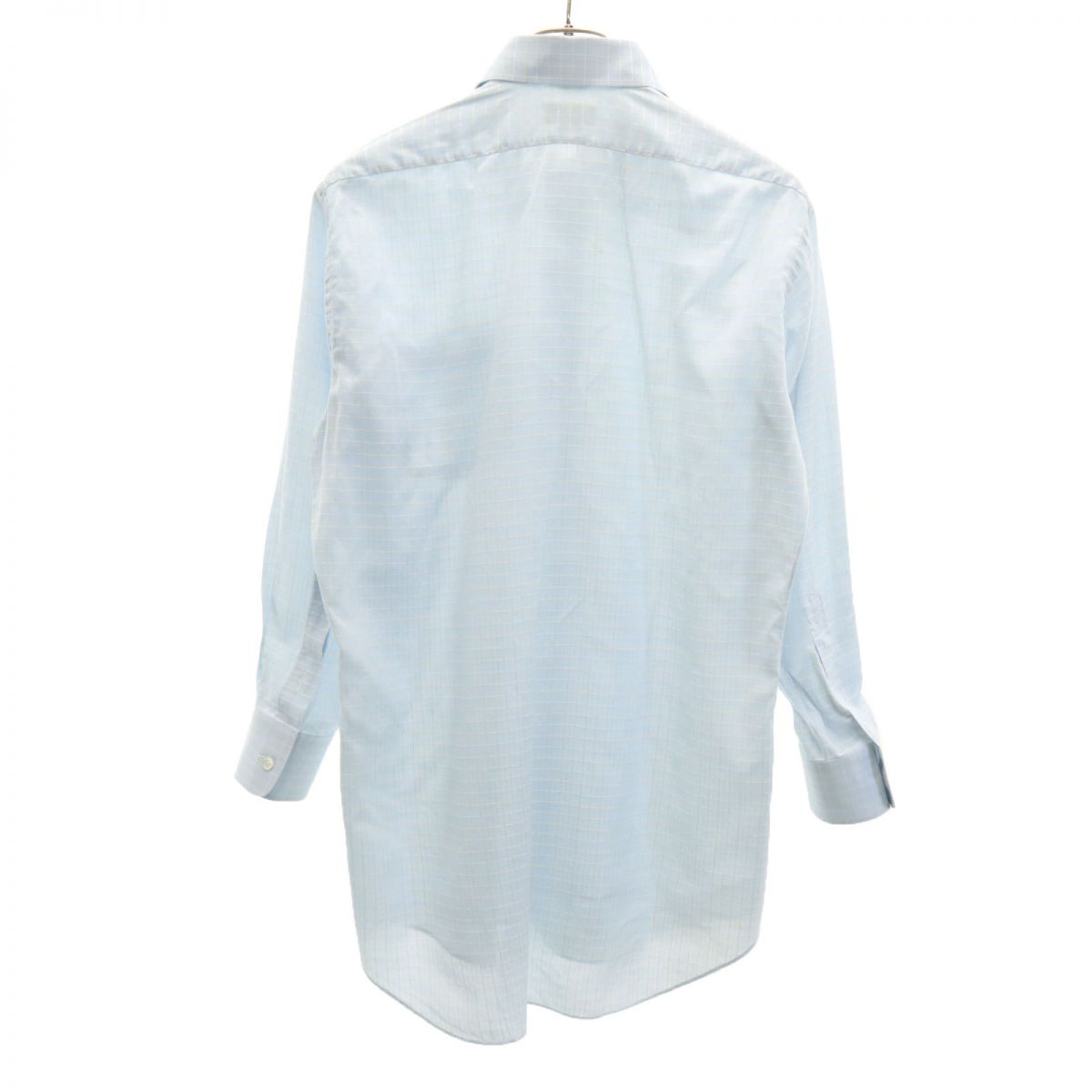 GIVENCHY ジバンシィ ジェントルマン チェック柄 長袖 ワイシャツ ブルー系 GENTLEMAN PARIS メンズ