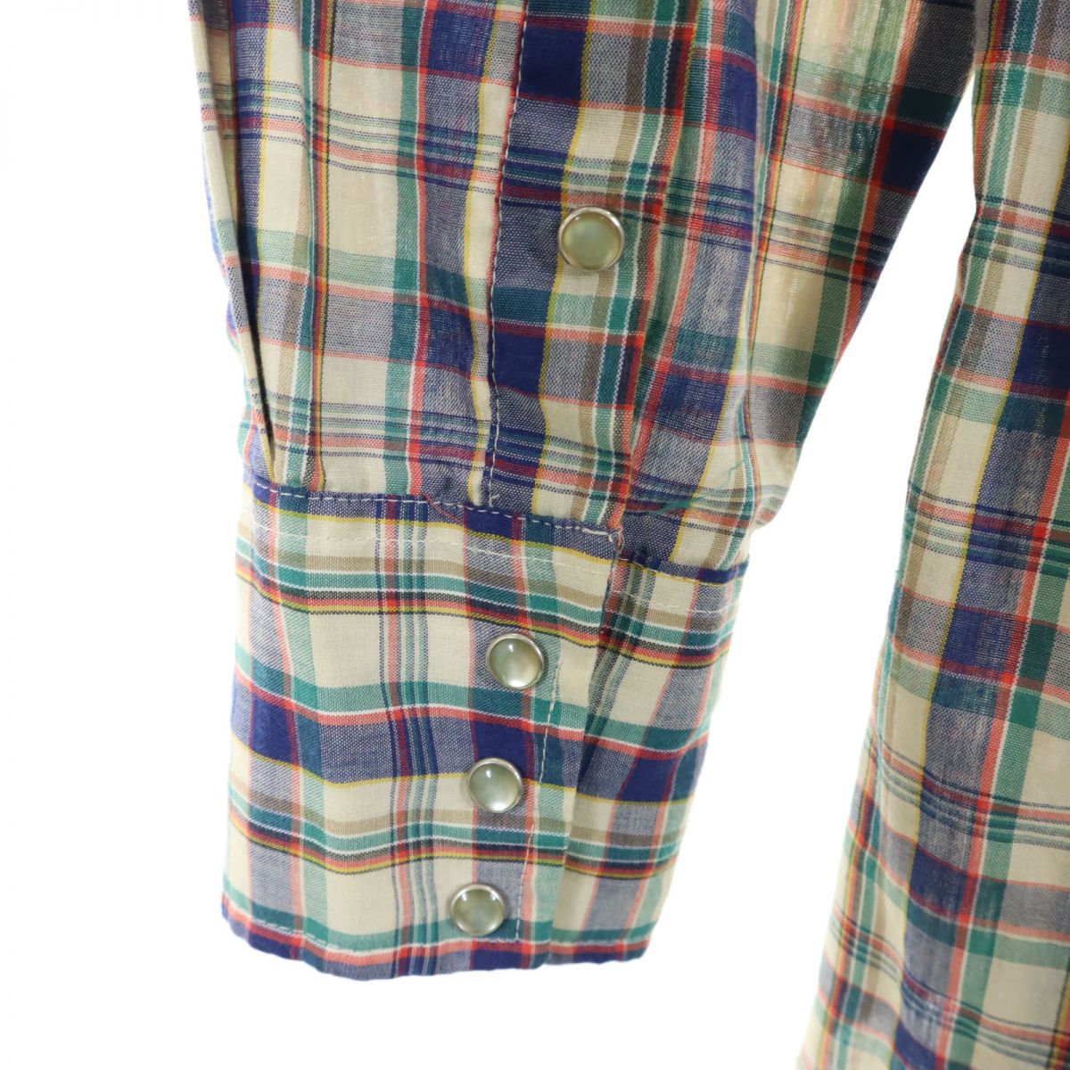 Panhandle Slim パンハンドルスリム 70s USA製 ヴィンテージ チェック柄 長袖 ウエスタンシャツ 15-32 メンズ