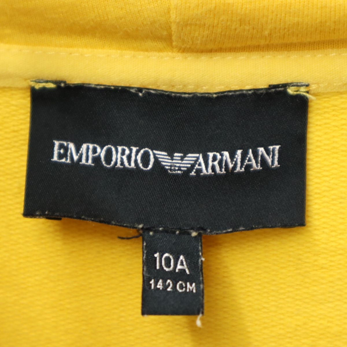 Emporio Armani エンポリオアルマーニ 長袖 パーカー 142CM イエロー キッズ