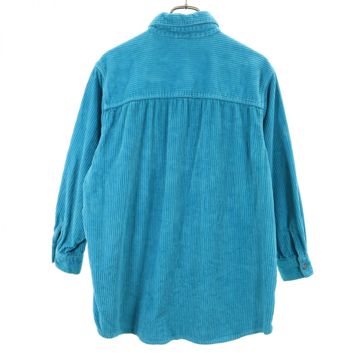 Roamans 90s 00s オールド 長袖 コーデュロイ シャツ M 水色系 レディース