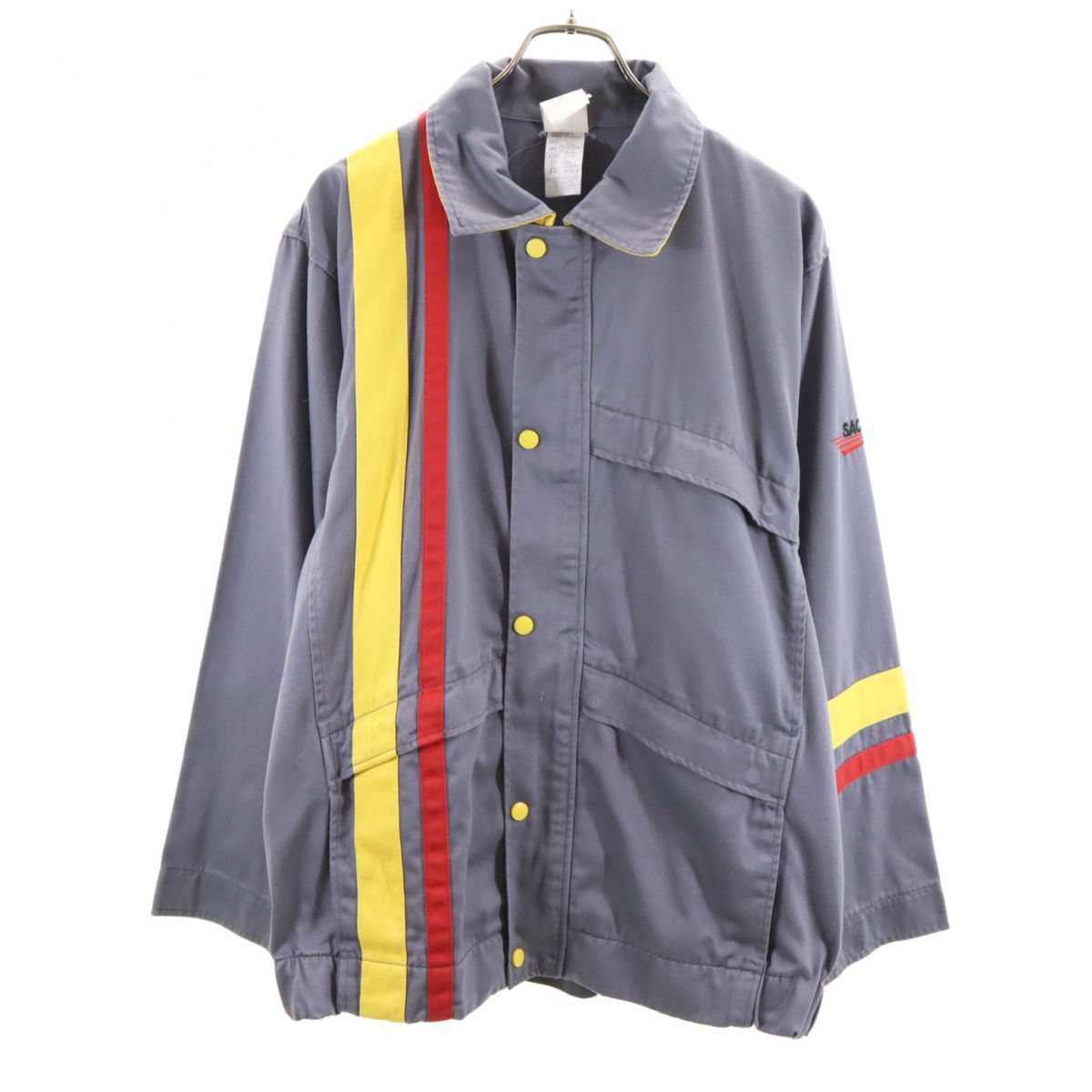 MULLIEZ 80s ユーロワーク ヴィンテージ ライン入り ジャケット 104-108 グレー系 メンズ