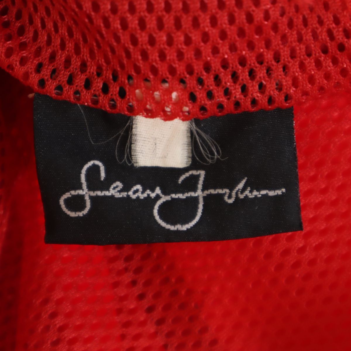 Sean John ショーンジョン バック刺繍 フードジャケット L レッド メンズ