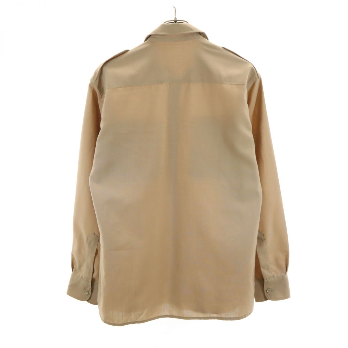 FRENCH ARMY フランス軍 70s J.VEYRIER&C ヴィンテージ 長袖 ミリタリーシャツ 38GM ベージュ メンズ