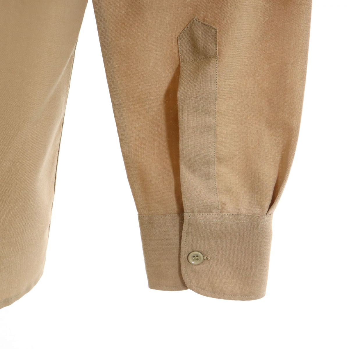 FRENCH ARMY フランス軍 70s J.VEYRIER&C ヴィンテージ 長袖 ミリタリーシャツ 38GM ベージュ メンズ