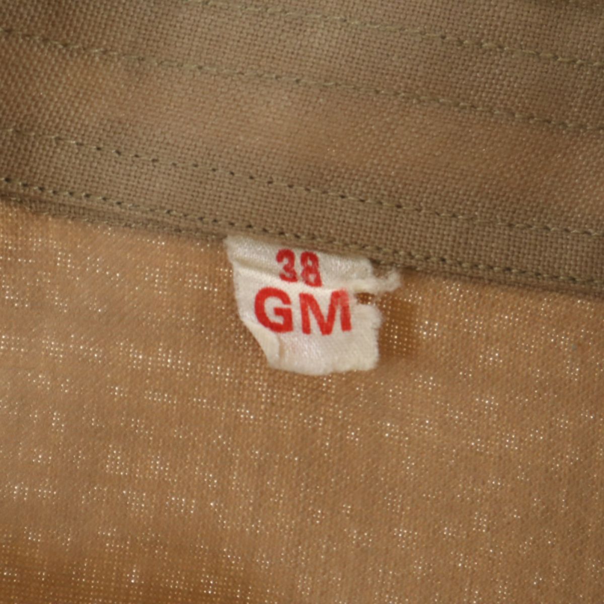 FRENCH ARMY フランス軍 70s J.VEYRIER&C ヴィンテージ 長袖 ミリタリーシャツ 38GM ベージュ メンズ