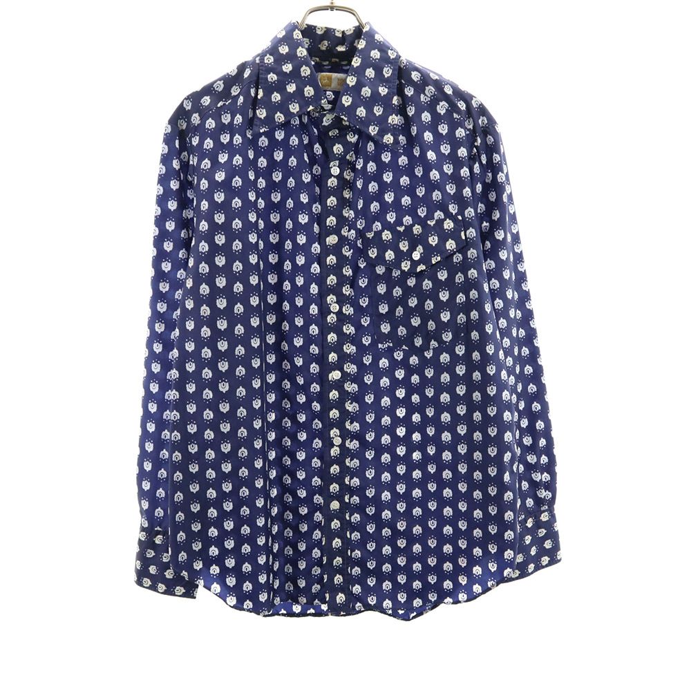 WHITE STAG ホワイトスタッグ 日本製 長袖 シャツ ネイビー メンズ