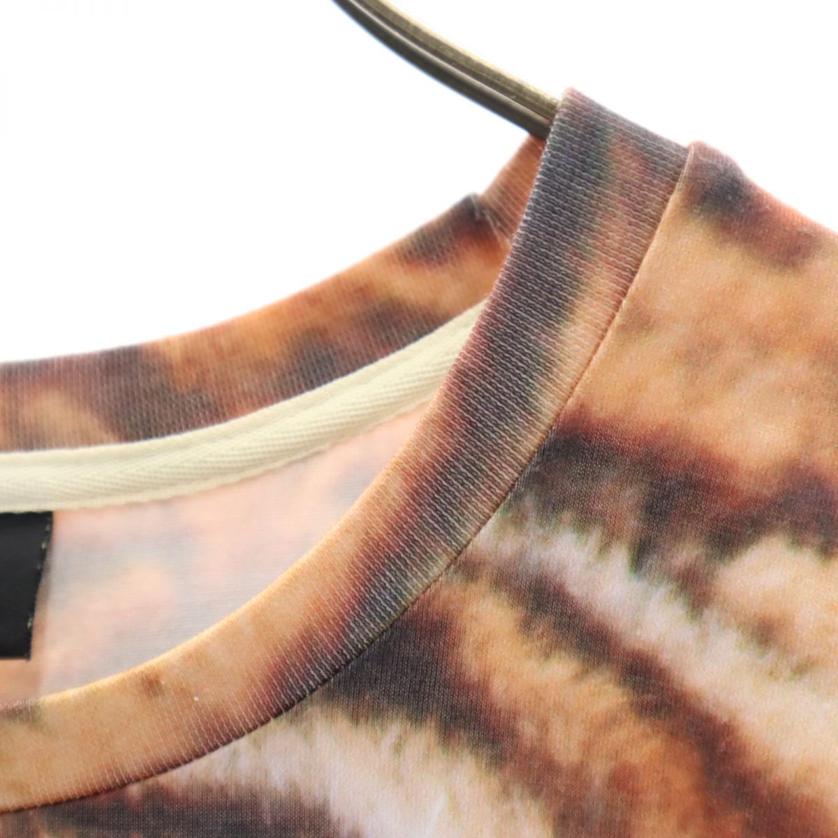 GLAENOHY 虎プリント 半袖 Tシャツ M ブラウン系 ストレッチ メンズ