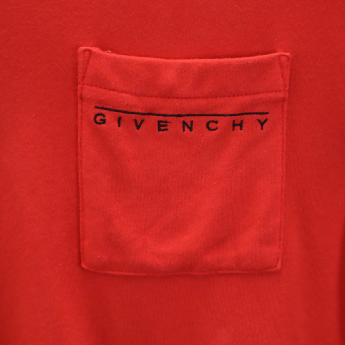 GIVENCHY ジバンシィ 日本製 長袖 ハイネック Tシャツ 9号 レッド レディース