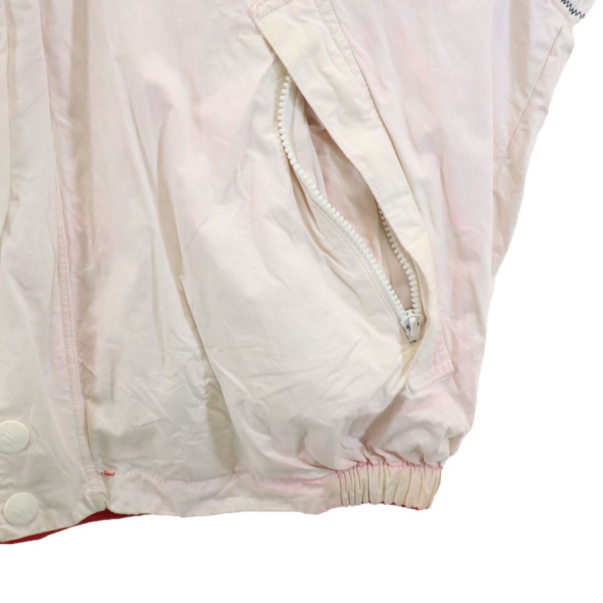 NAUTICA ノーティカ 90s オールド フラッグタグ リバーシブル ジップジャケット L レッド×ホワイト メンズ