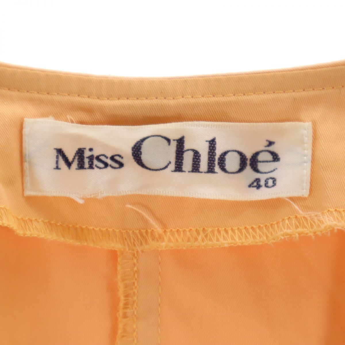 miss chloe ミスクロエ 日本製 コットン ジャケット 40 オレンジ系 レディース
