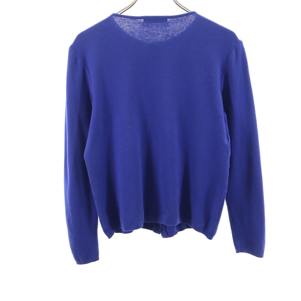 mila schon ミラショーン 日本製 ウール 長袖 カーディガン 42 ブルー レディース